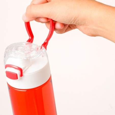 Gourde Personnalisée Pratique - Tanely Matières : tritan Couleurs : rouge cadeau entreprise pas cher