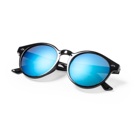 Lunettes de Soleil Personnalisées avec Protection UV400 Pas Cher - Poren Matières : PET recyclé Couleurs : bleu cadeau client or