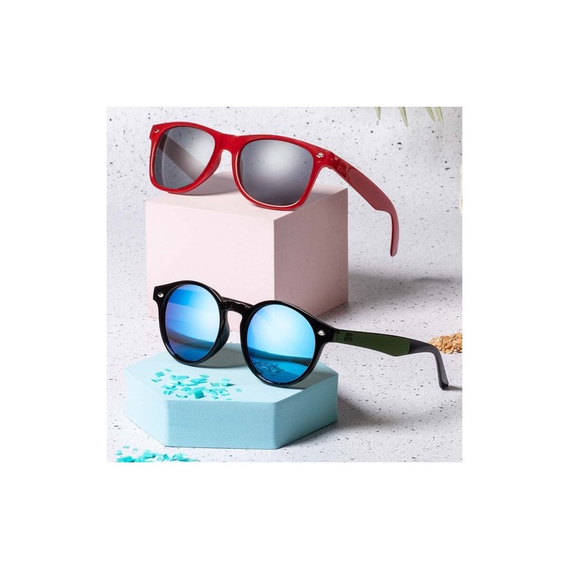Lunettes de Soleil Personnalisées avec Protection UV400 Pas Cher - Poren Matières : PET recyclé Couleurs : jaune livraison expre
