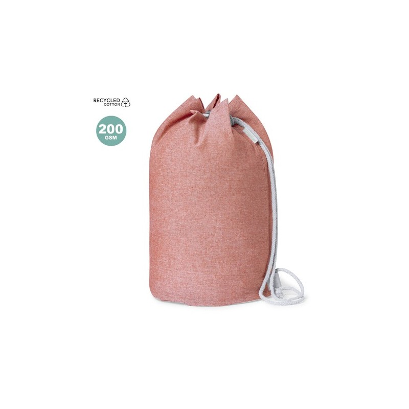 Sac à Linge Éco-responsable en Coton Recyclé Personnalisé Pas Cher - Balluchon Bandam Matières : coton recyclé Couleurs : rouge 