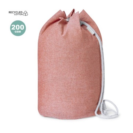 Sac à Linge Éco-responsable en Coton Recyclé Personnalisé Pas Cher - Balluchon Bandam Matières : coton recyclé Couleurs : rouge 