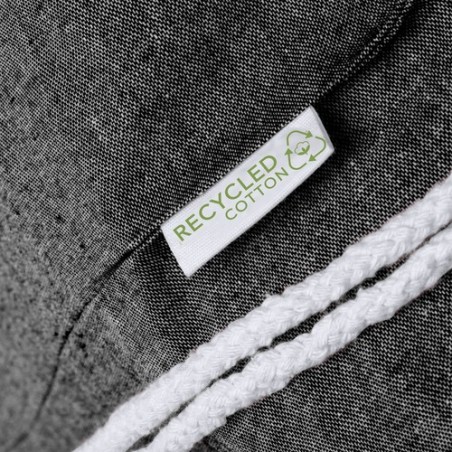 Sac à Linge Éco-responsable en Coton Recyclé Personnalisé Pas Cher - Balluchon Bandam Matières : coton recyclé Couleurs : noir p