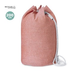 Sac à Linge Éco-responsable en Coton Recyclé Personnalisé Pas Cher - Balluchon Bandam Matières : coton recyclé Couleurs : bleu m