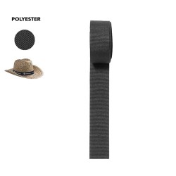 Ruban Publicitaire Éco-responsable pour Chapeau Hicoband Matières : polyester Couleurs : noir 2