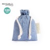 Sac Éco-responsable Personnalisé Dratinix Matières : coton recyclé Couleurs : bleu marquage laser ultra précis