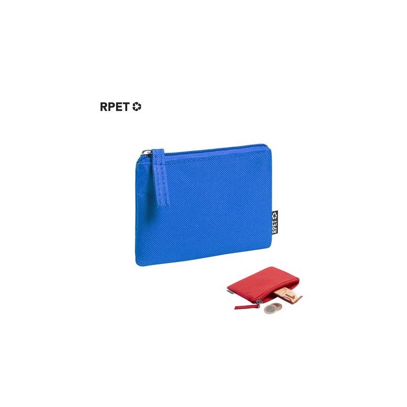 Porte Monnaie Éco-responsable Pratique Personnalisé pas cher Nelsom Couleurs : bleu marine Matières : polyester recyclé impressi