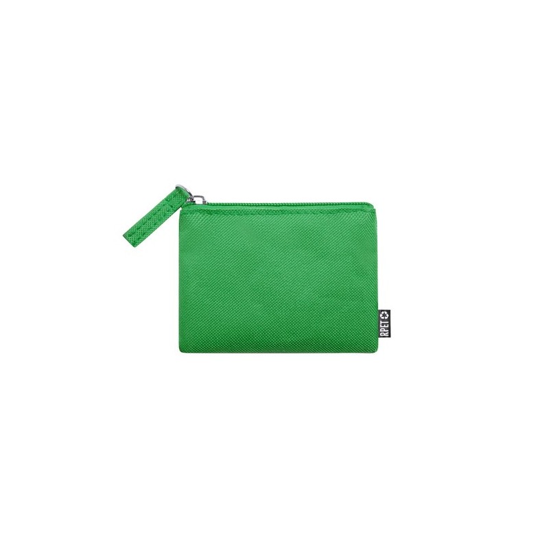 Porte Monnaie Éco-responsable Pratique Personnalisé pas cher Nelsom Couleurs : vert Matières : polyester recyclé marquage laser 