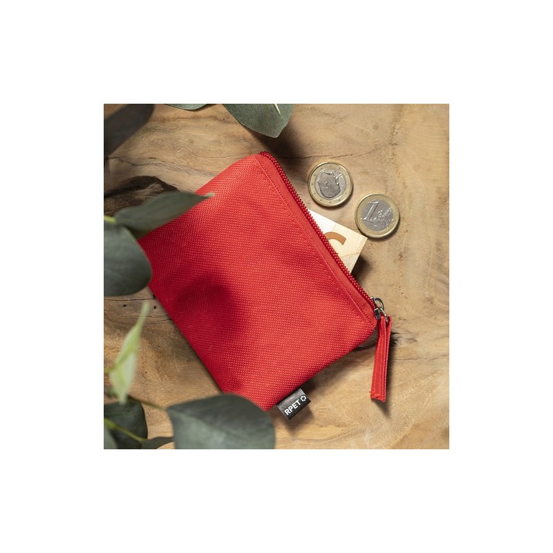 Porte Monnaie Éco-responsable Pratique Personnalisé pas cher Nelsom Couleurs : vert Matières : polyester recyclé impression logo