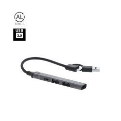 Port USB personnalisé pas cher Konery Matières : aluminium recyclé  Couleurs : argenté 2