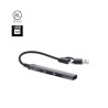 Port USB personnalisé pas cher Konery Matières : aluminium recyclé  Couleurs : argenté personnalisable avec votre logo