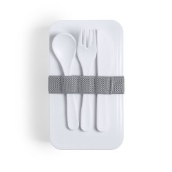 Gamelle Antibactérienne Personnalisée Pratique et Saine - Fandex Matières : polypropylène (PP) Couleurs : blanc goodies publicit