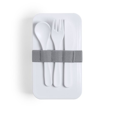 Gamelle Antibactérienne Personnalisée Pratique et Saine - Fandex Matières : polypropylène (PP) Couleurs : blanc goodies publicit