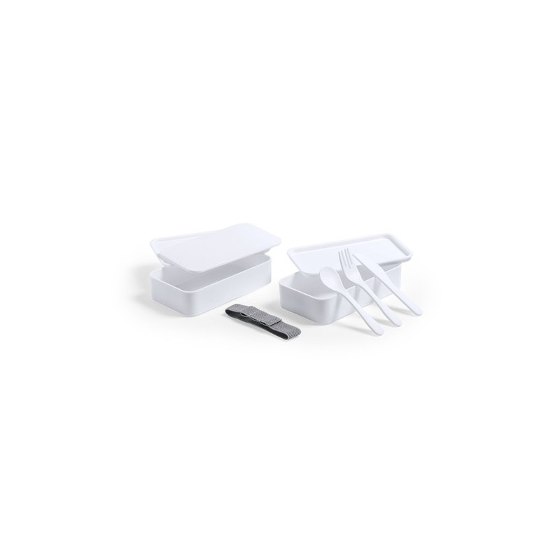 Gamelle Antibactérienne Personnalisée Pratique et Saine - Fandex Matières : polypropylène (PP) Couleurs : blanc marquage laser u