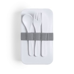 Gamelle Antibactérienne Personnalisée Pratique et Saine - Fandex Matières : polypropylène (PP) Couleurs : blanc objet promotionn