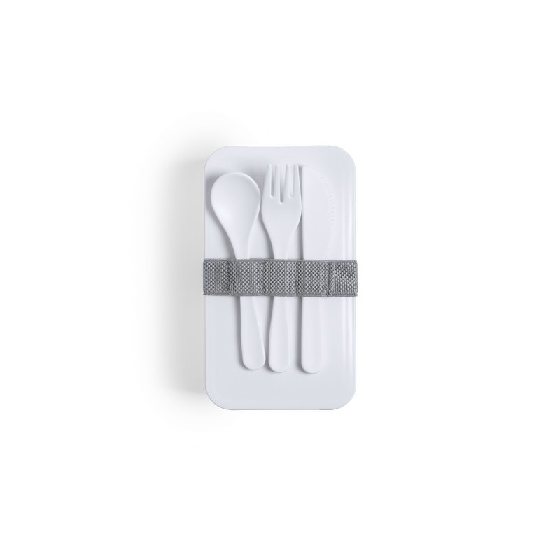 Gamelle Antibactérienne Personnalisée Pratique et Saine - Fandex Matières : polypropylène (PP) Couleurs : blanc objet promotionn