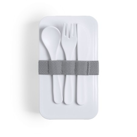 Gamelle Antibactérienne Personnalisée Pratique et Saine - Fandex Matières : polypropylène (PP) Couleurs : blanc objet promotionn