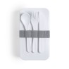 Gamelle Antibactérienne Personnalisée Pratique et Saine - Fandex Matières : polypropylène (PP) Couleurs : blanc objet promotionn