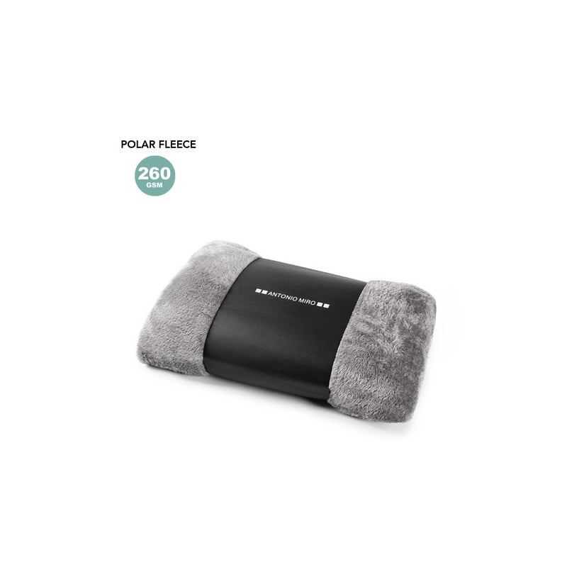 Couverture Personnalisée Élégante Kira pas cher Matières : polaire Couleurs : gris personnalisable avec votre logo