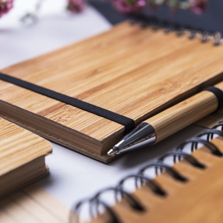 Cahier Éco-responsable Élégant Personnalisé à Prix Abordable Tumiz Matières : bambou cadeau collaborateur premium