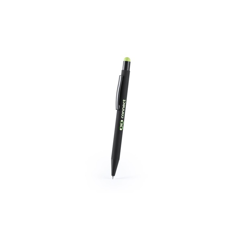 Stylet Bille Élégant Publicitaire Yaret Matières : caoutchouc Couleurs : vert impression logo haute qualité