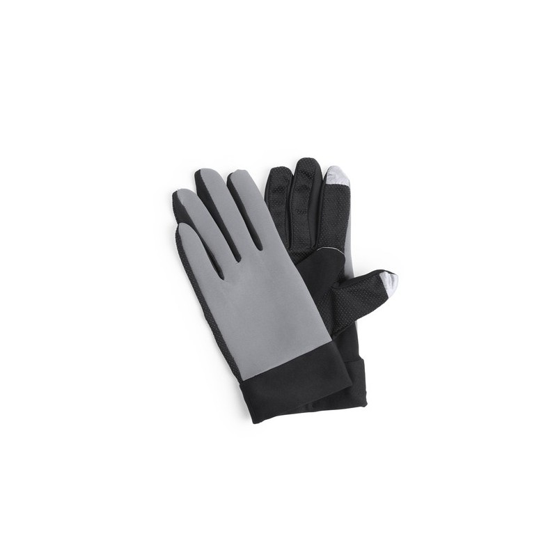 Gants Sportifs Tactiles Personnalisés Vanzox - Idéal pour le Sport à Prix Abordable Matières : lycra Couleurs : gris marquage la