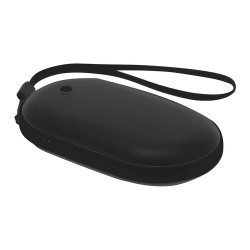 Power Bank Éco-responsable Chauffe-Mains Personnalisé Geax Matières : aluminium Couleurs : noir
