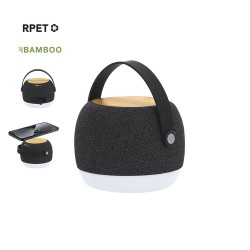 Haut-parleurs personnalisés à chargeur  Sprit pas cher Matières : bambou Couleurs : noir 2