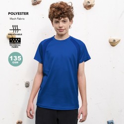 T-Shirt Enfant Personnalisé 100% Polyester Éco-responsable Tecnic Sappor Matières : polyester Taille textile : 10/12 ans Couleur 2