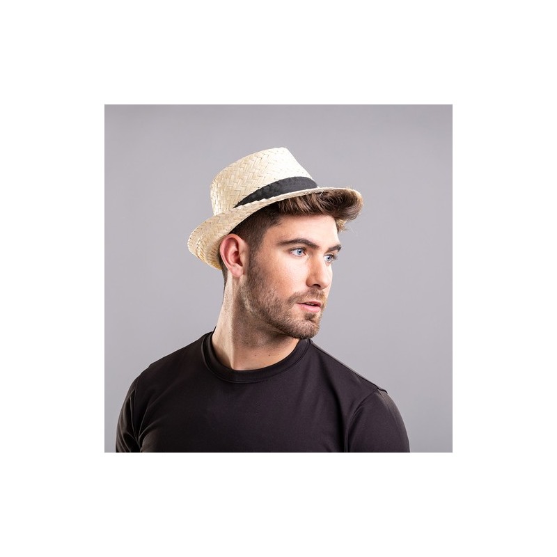 Chapeau publicitaire en paille pas cher Zelio marquage laser ultra précis