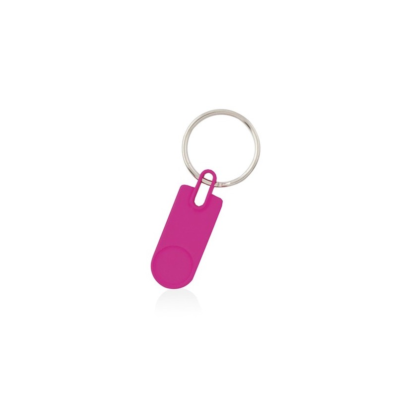 Porte-clés personnalisable idéal - Harper Matières : métal Couleurs : fuchsia