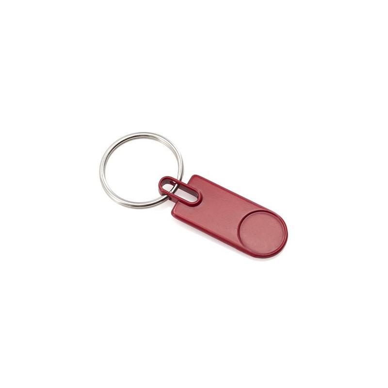 Porte-clés personnalisable idéal - Harper Matières : métal Couleurs : fuchsia marquage couleur éclatante