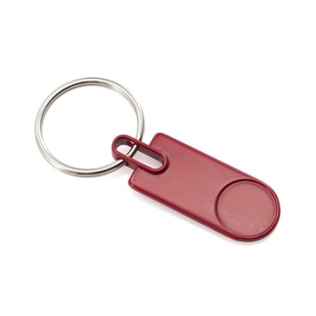 Porte-clés personnalisable idéal - Harper Matières : métal Couleurs : fuchsia marquage couleur éclatante