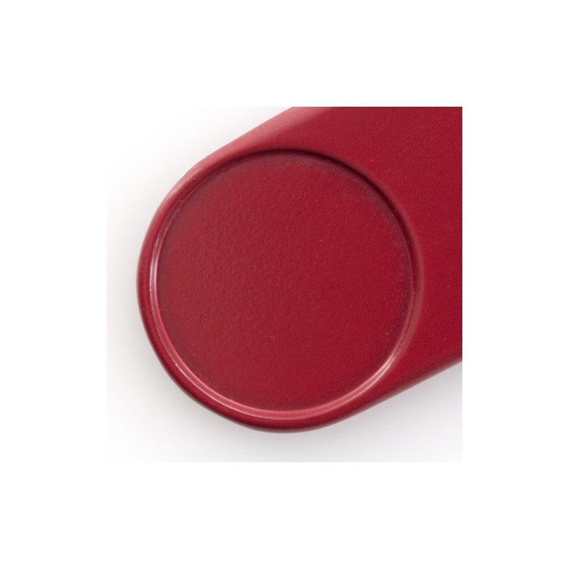 Porte-clés personnalisable idéal - Harper Matières : métal Couleurs : fuchsia marquage laser ultra précis