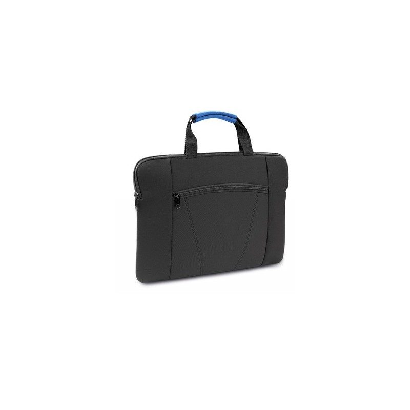 Housse élégante et pratique personnalisée pour ordinateur portable - Xenac Matières : softshell Couleurs : jaune impression logo
