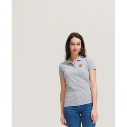 Polo polycoton personnalisé pour femme - PRIME Matières : PET Taille textile : 3XL Couleurs : blanc personnalisation rapide en F