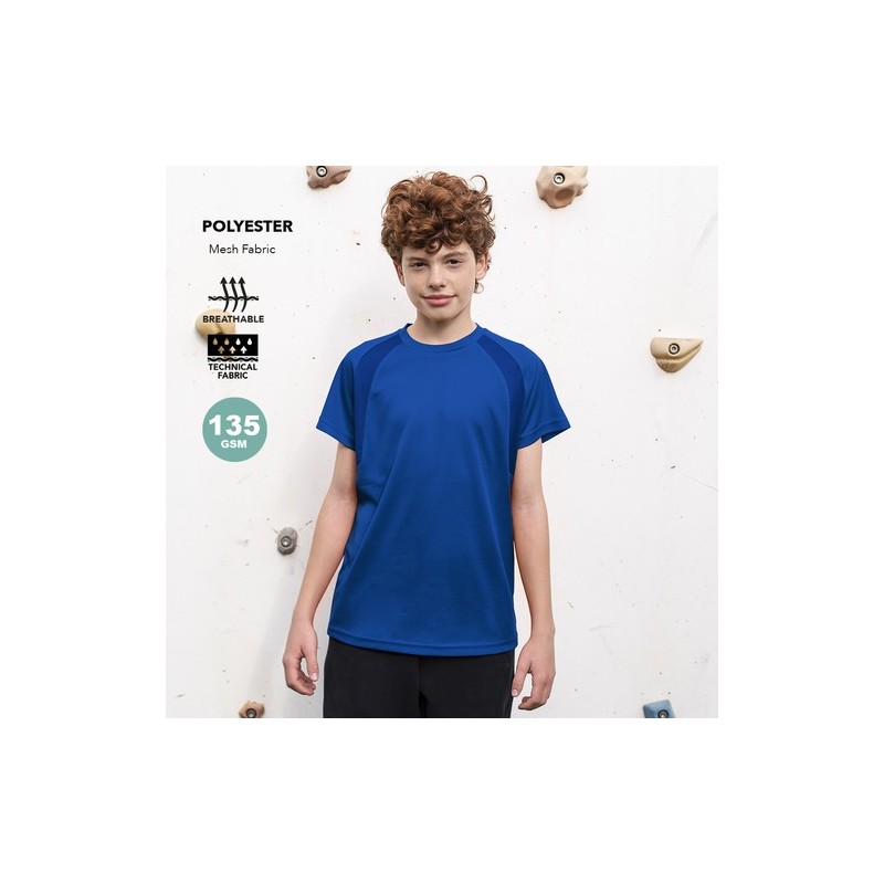 T-Shirt Enfant Personnalisé 100% Polyester Éco-responsable Tecnic Sappor Matières : polyester Taille textile : 6/8 ans Couleurs 
