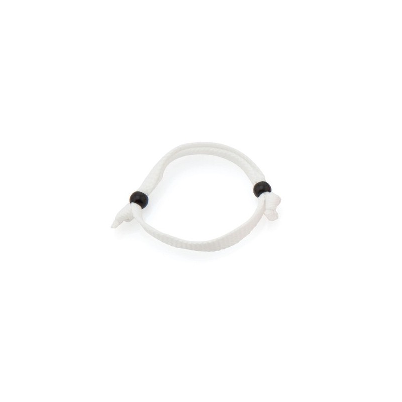 Bracelet personnalisable Mitjansi Matières : polyester Couleurs : noir marquage couleur éclatante