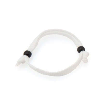 Bracelet personnalisable Mitjansi Matières : polyester Couleurs : noir marquage couleur éclatante