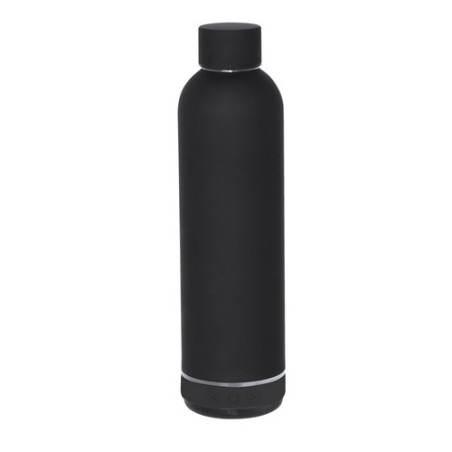 Bidon thermique  avec haut-parleurs personnalisés Meflex Matières : acier inoxydable Couleurs : noir personnalisable avec votre 