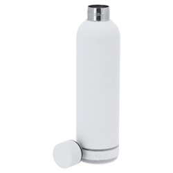 Bidon thermique  avec haut-parleurs personnalisés Meflex Matières : acier inoxydable Couleurs : noir impression haute définition