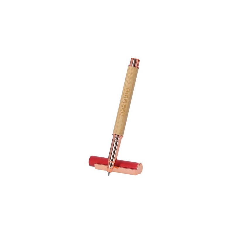 Roller personnalisé pas cher Bobbin Matières : bambou Couleurs : argenté cadeau affaires élégant
