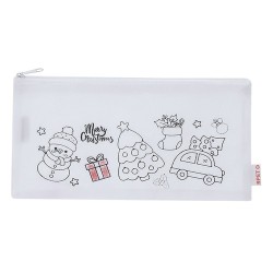Trousse personnalisée pas cher Flemenk Matières : PET recyclé Couleurs : blanc