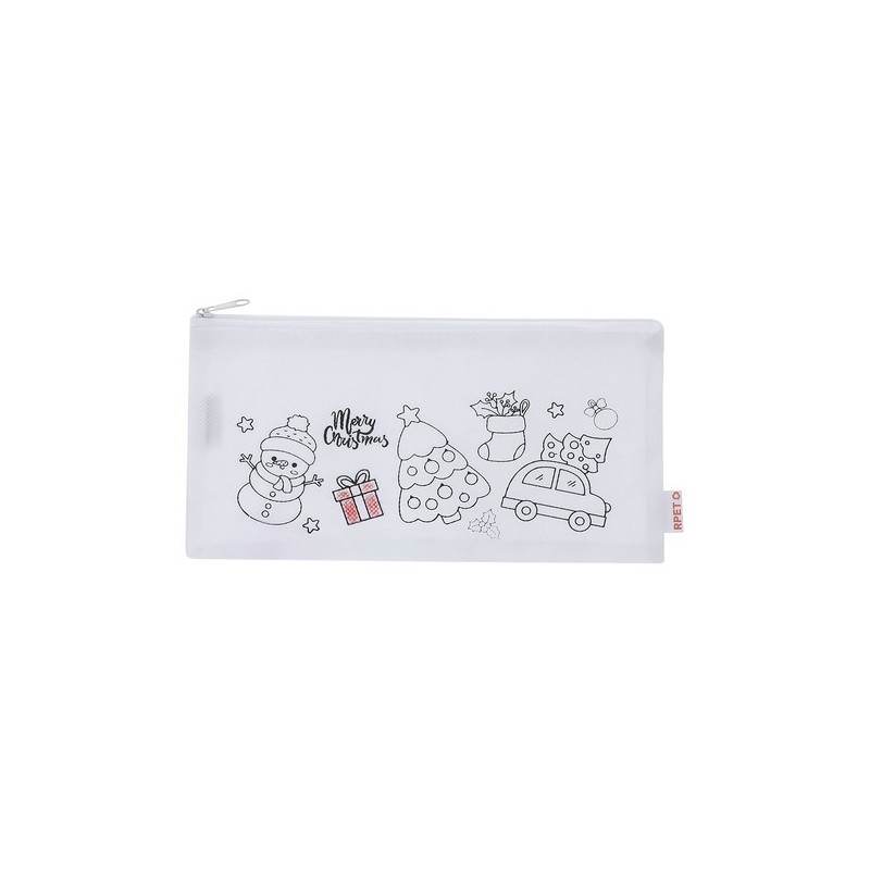 Trousse personnalisée pas cher Flemenk Matières : PET recyclé Couleurs : blanc