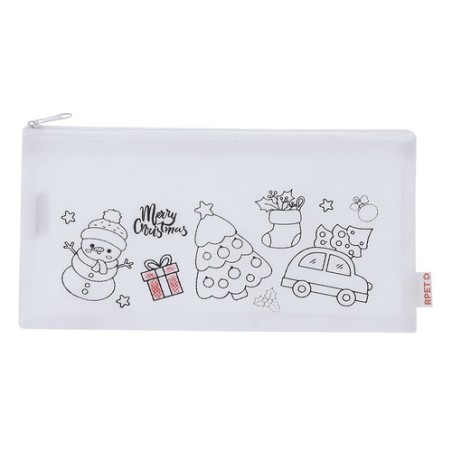 Trousse personnalisée pas cher Flemenk Matières : PET recyclé Couleurs : blanc
