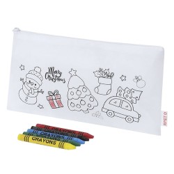 Trousse personnalisée pas cher Flemenk Matières : PET recyclé Couleurs : blanc cadeau entreprise pas cher
