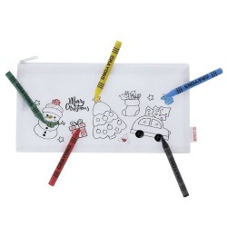 Trousse personnalisée pas cher Flemenk Matières : PET recyclé Couleurs : blanc goodies publicitaire événementiel