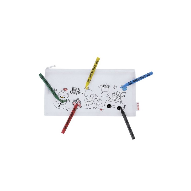 Trousse personnalisée pas cher Flemenk Matières : PET recyclé Couleurs : blanc goodies publicitaire événementiel
