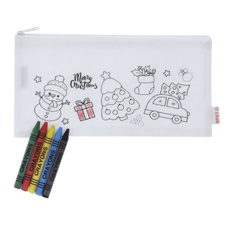 Trousse personnalisée pas cher Flemenk Matières : PET recyclé Couleurs : blanc impression haute définition