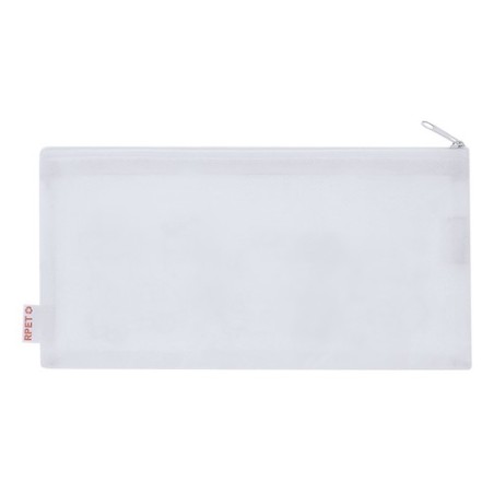 Trousse personnalisée pas cher Flemenk Matières : PET recyclé Couleurs : blanc marquage laser ultra précis