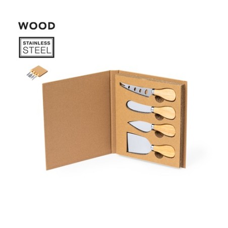 Set Éco-responsable de Fromages Personnalisé - Kubin Matières : bois